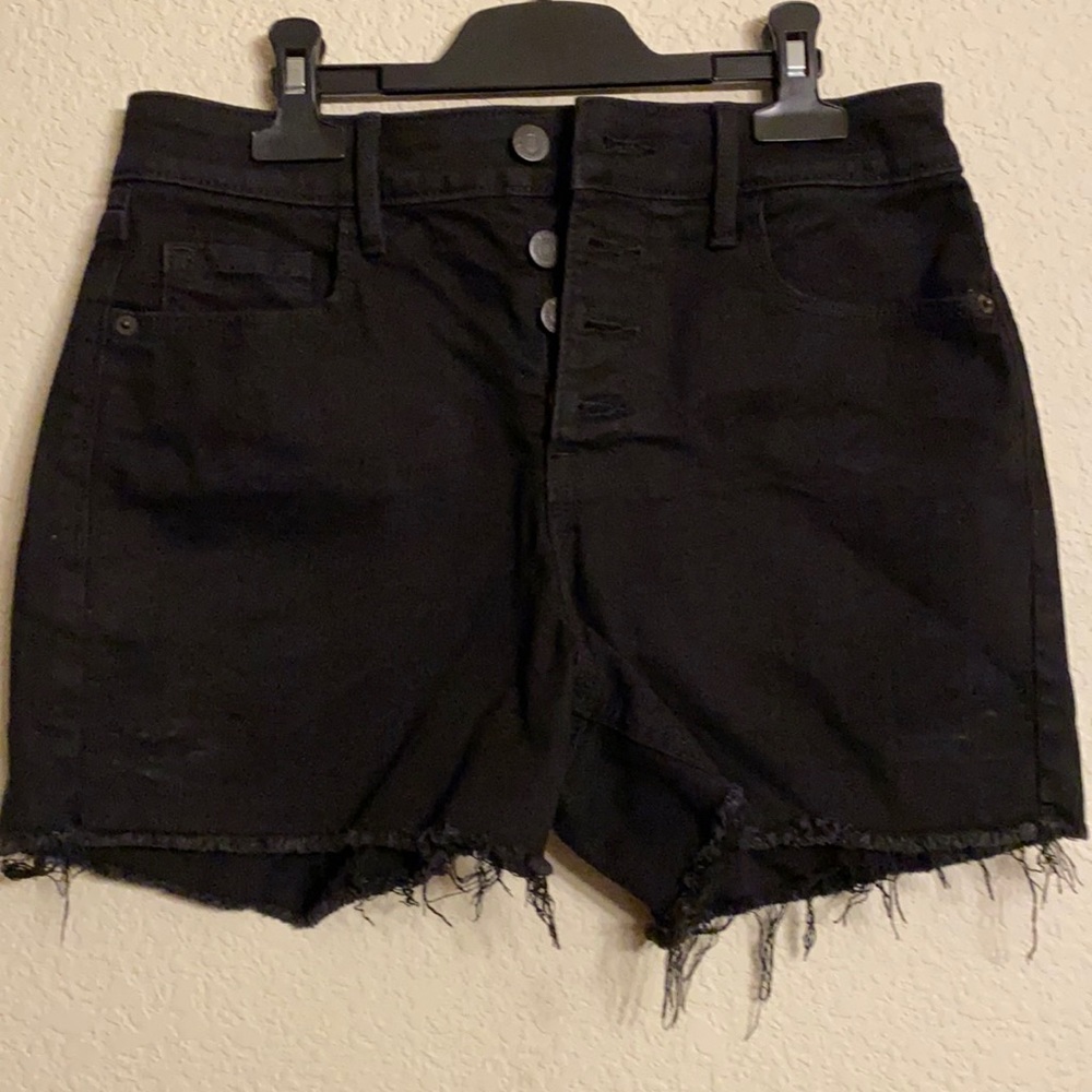 Old Navy high rise distressed shorts.